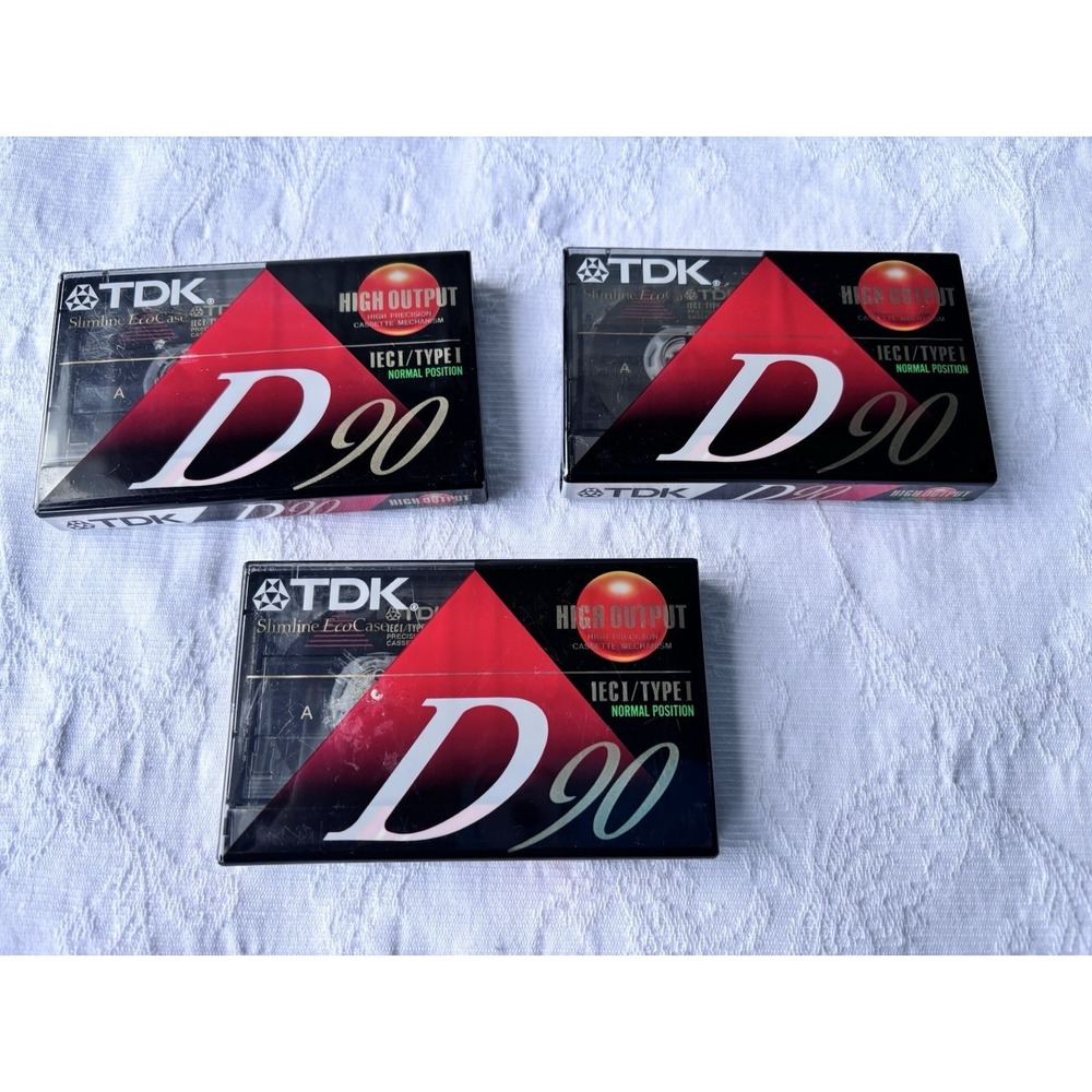 Lot Of 3 TDK D90 Standard Audio Cassette (A00808-20)‎